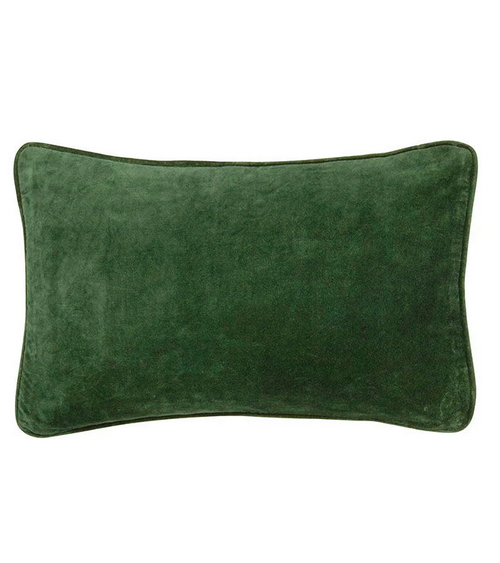 coussin vert velours